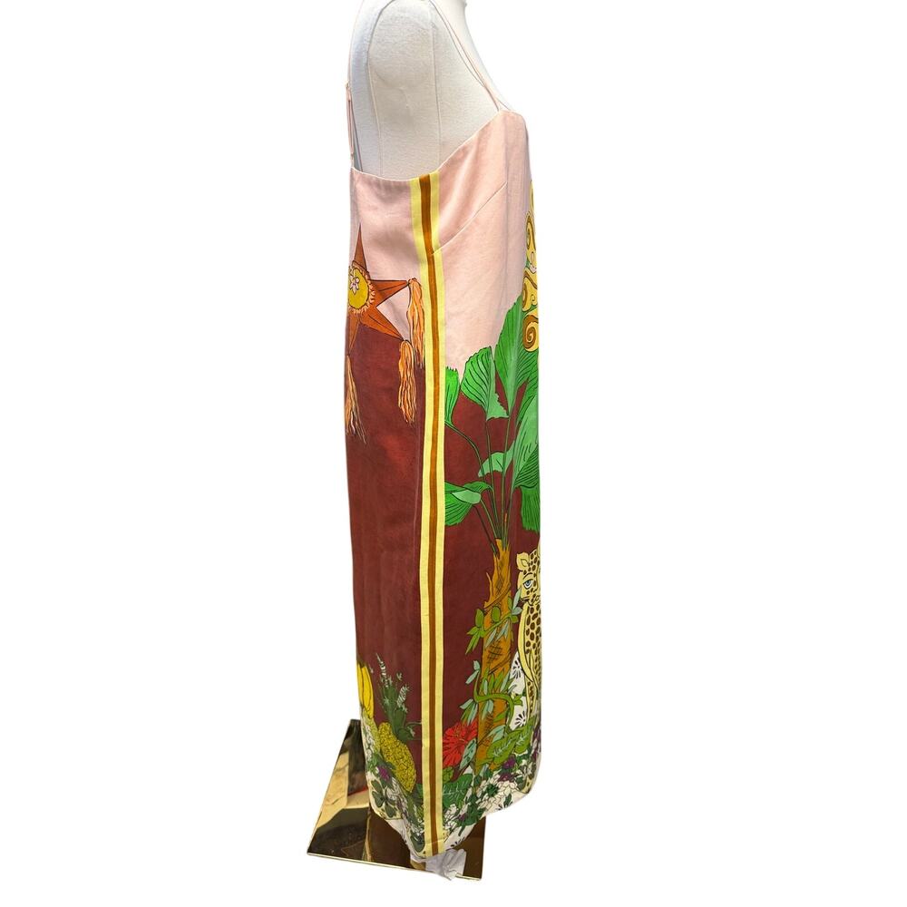 Alemais Multicolor Sun & Leopard Slip Dress (White, Green, Burgundy, Yellow) - Picture 8 of 9